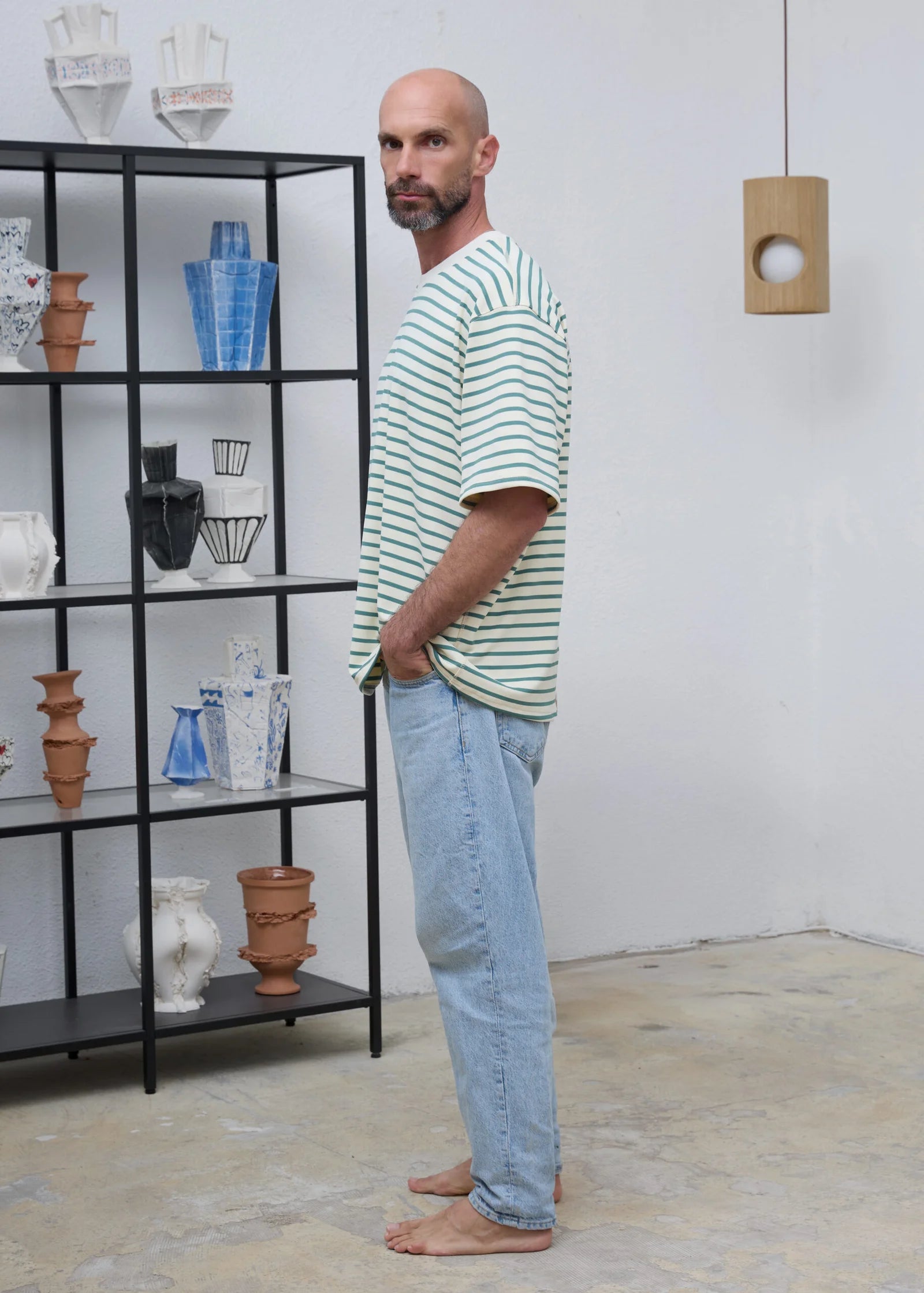 BASIC 003 MAN GREEN & CREAM