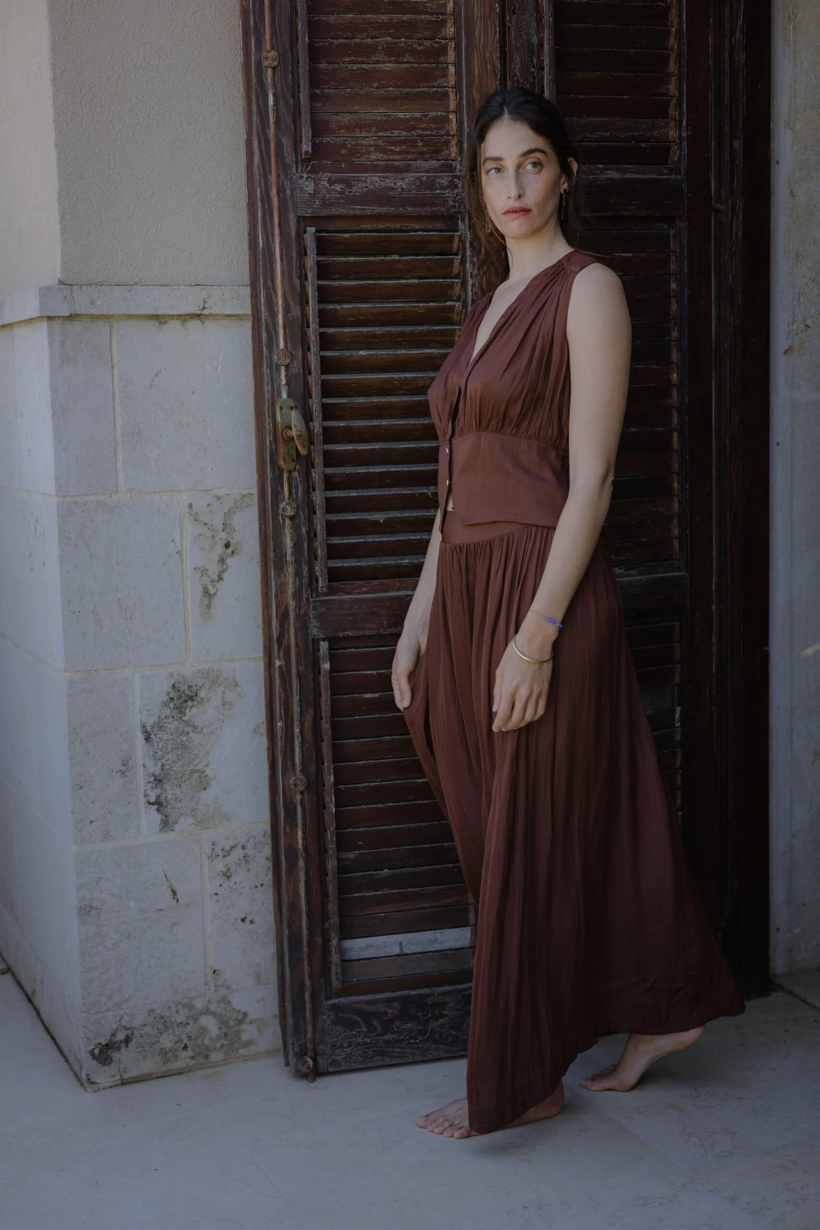 HADAS DRESS BROWN