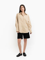 SARA BEIGE BUTTON DOWN SHIRT