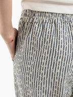 SOL STRIPES PANTS WHITE BLUE