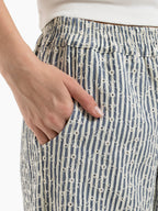 SOL STRIPES PANTS WHITE BLUE