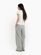 SOL STRIPES PANTS WHITE BLUE