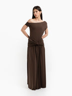 SOFIA DRESS BROWN