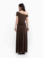 SOFIA DRESS BROWN