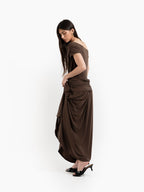 SOFIA DRESS BROWN