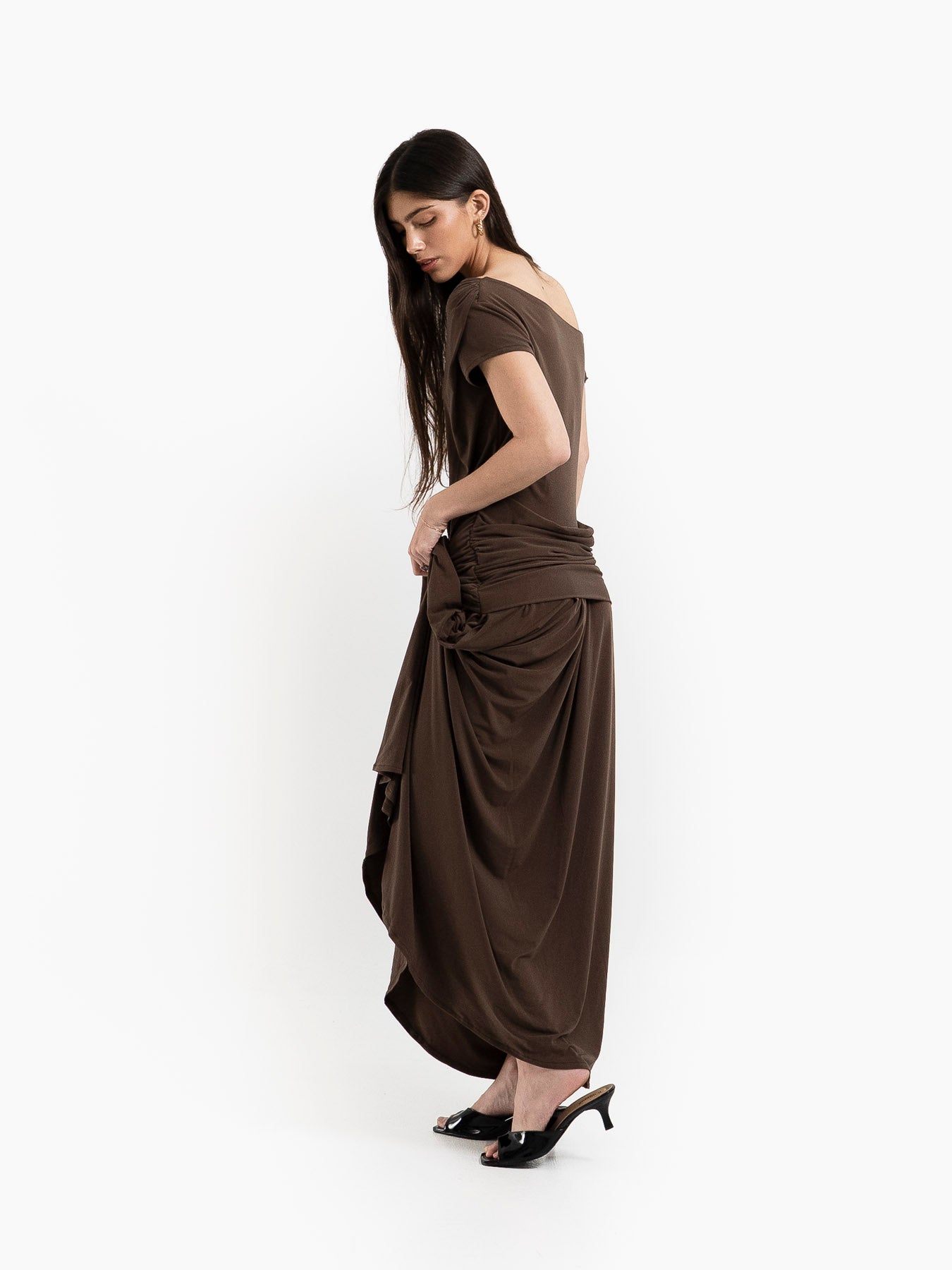 SOFIA DRESS BROWN