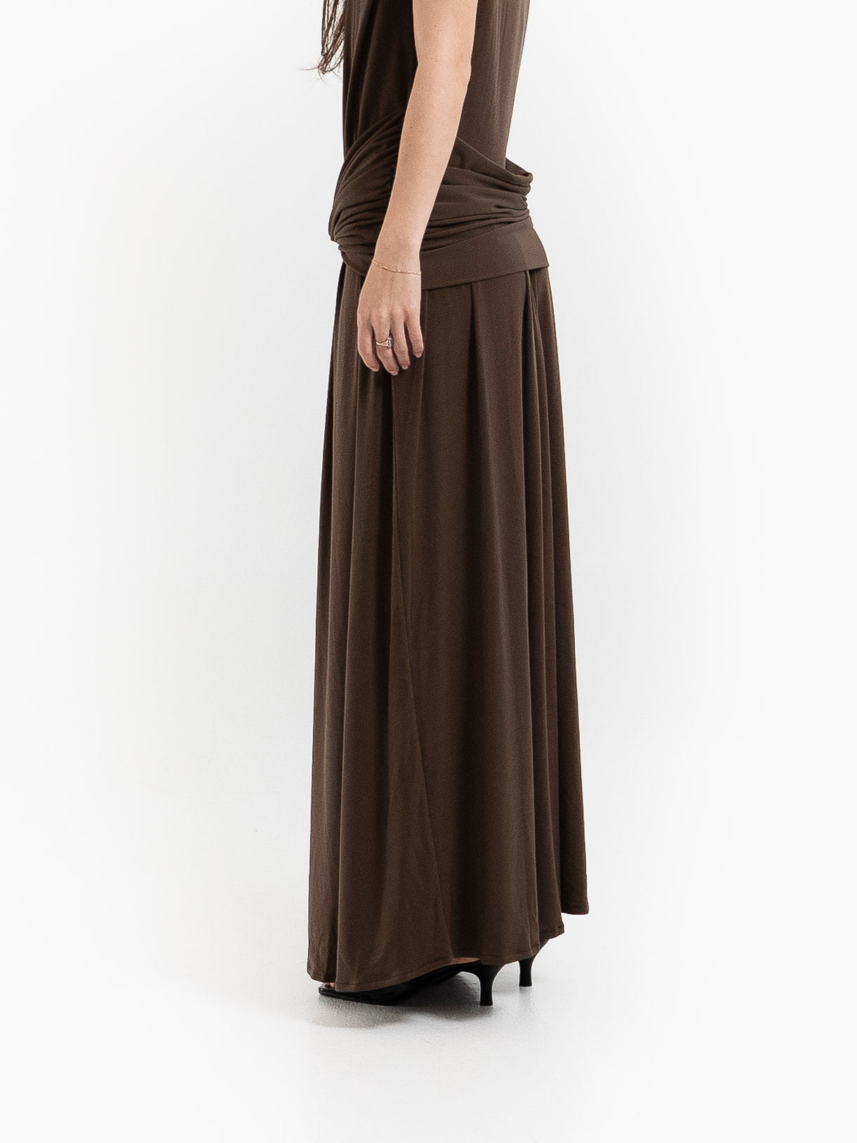 SOFIA DRESS BROWN