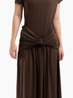 SOFIA DRESS BROWN