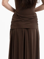 SOFIA DRESS BROWN