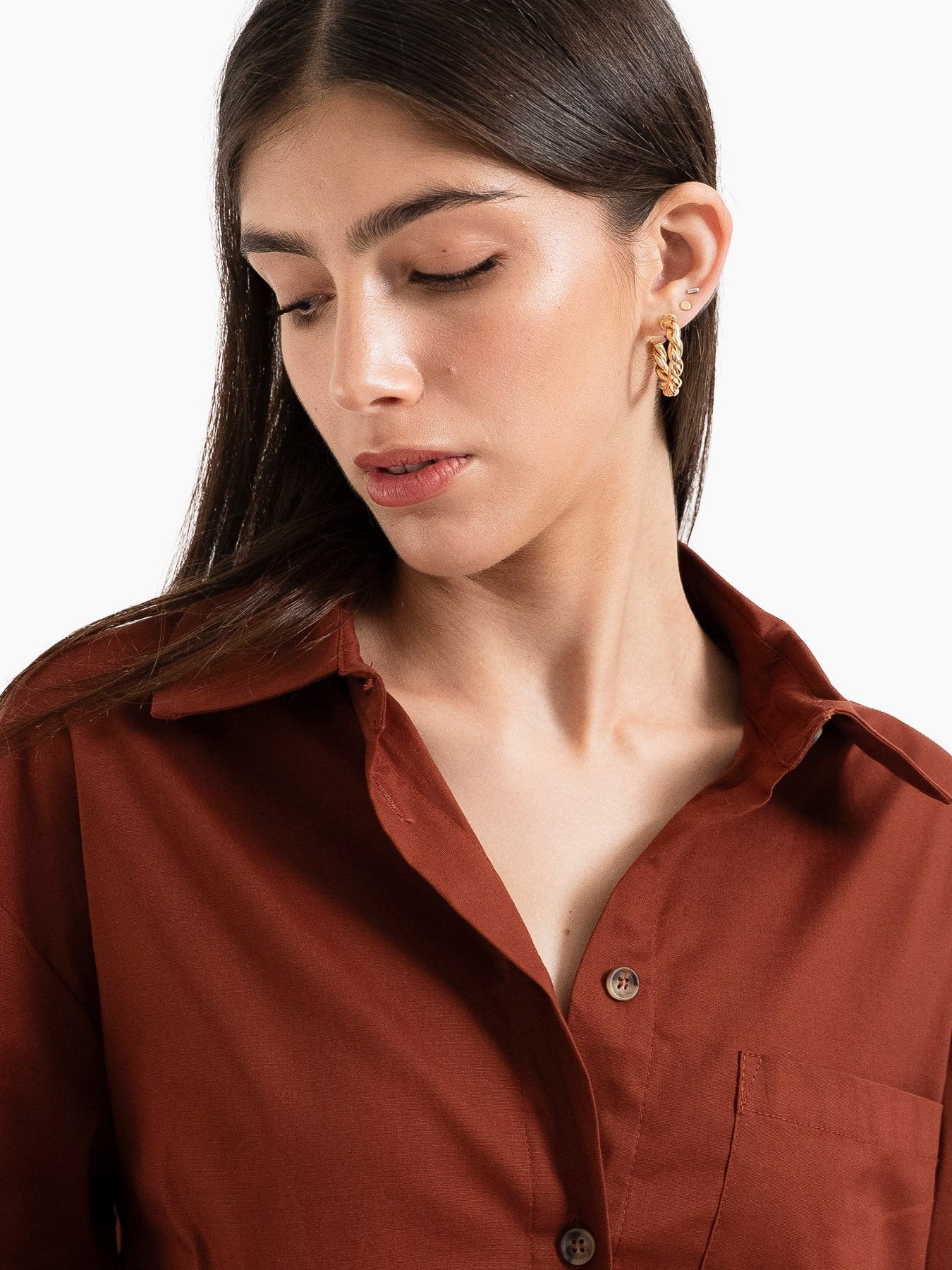 SARA BRICK BUTTON DOWN