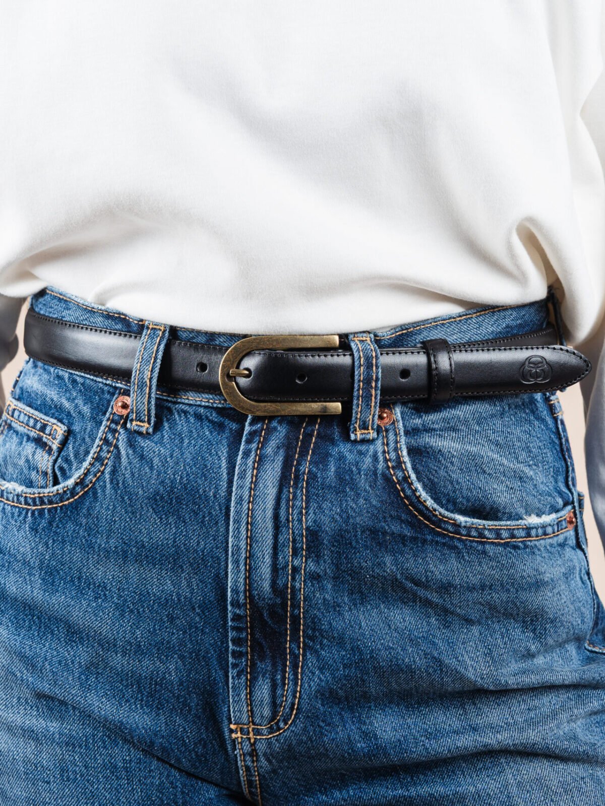 LEATHER BELT ELEGANT BLACK