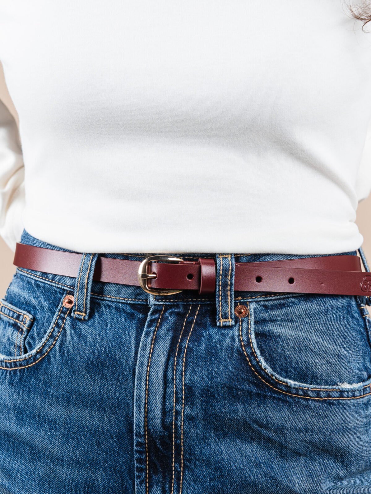 LEATHER BELT SANGRIA