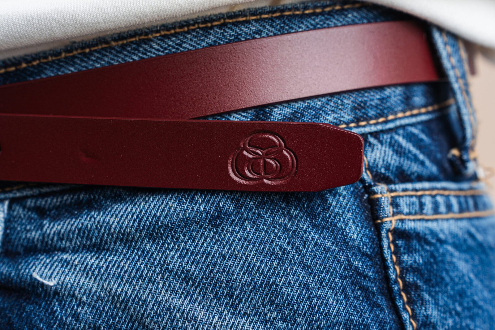 ⁦LEATHER BELT SANGRIA⁩ – תמונה ⁦2⁩