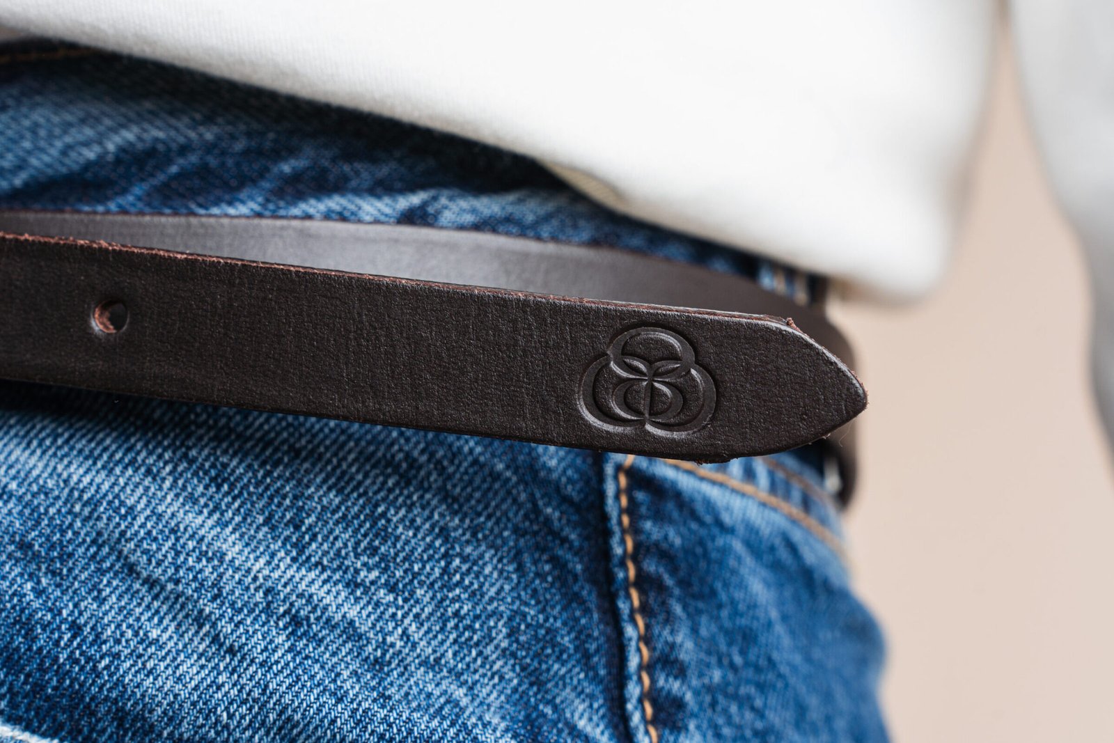 ⁦LEATHER BELT BROWINES⁩ – תמונה ⁦2⁩