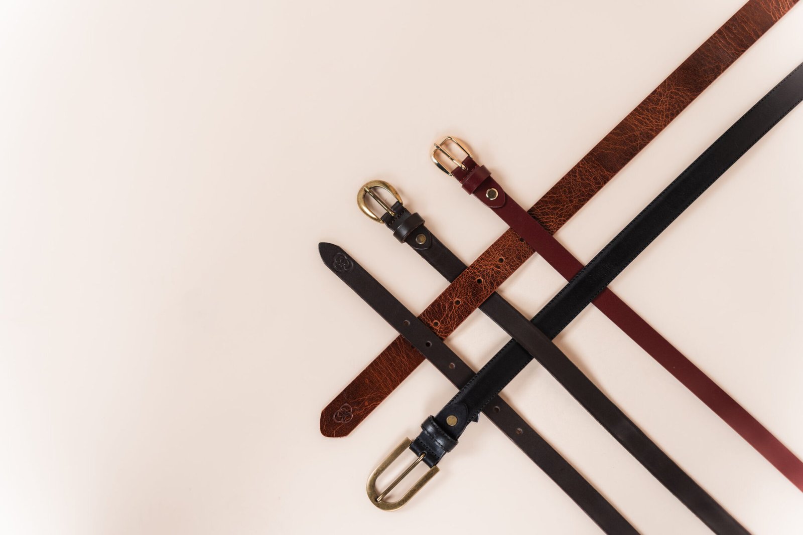 ⁦LEATHER BELT BROWINES⁩ – תמונה ⁦3⁩