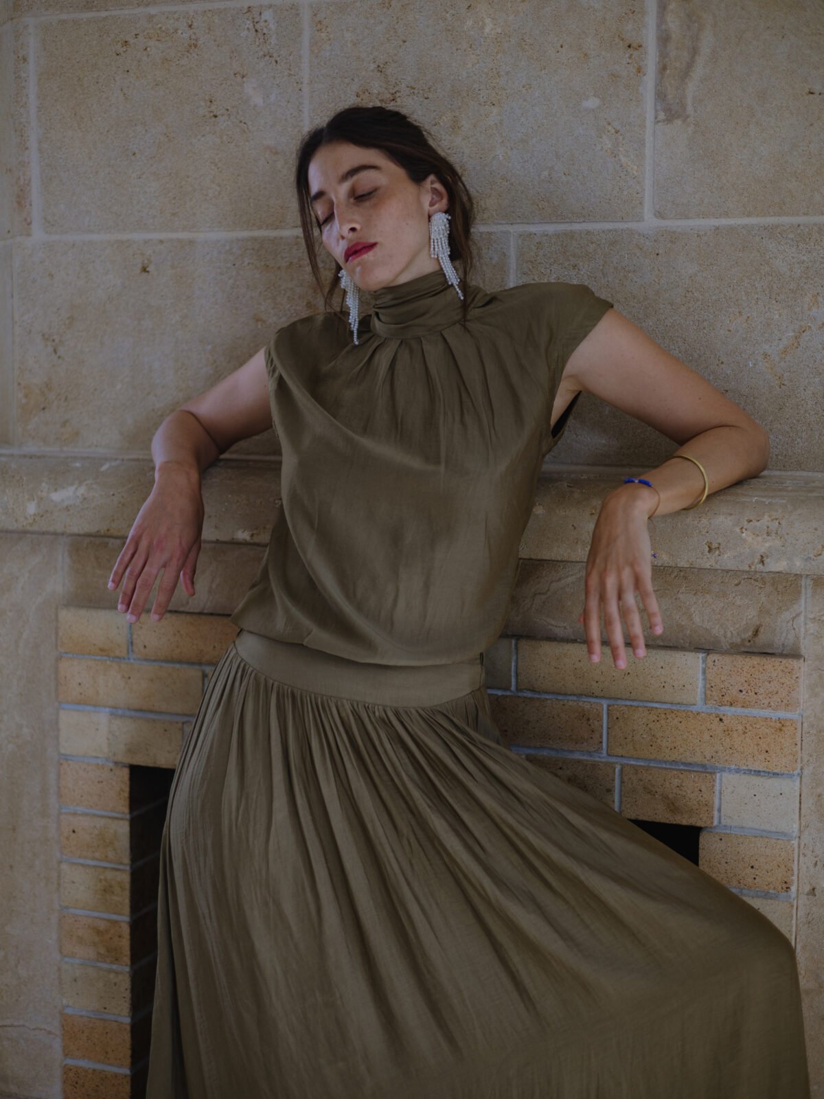LIOR DRESS OLIVE