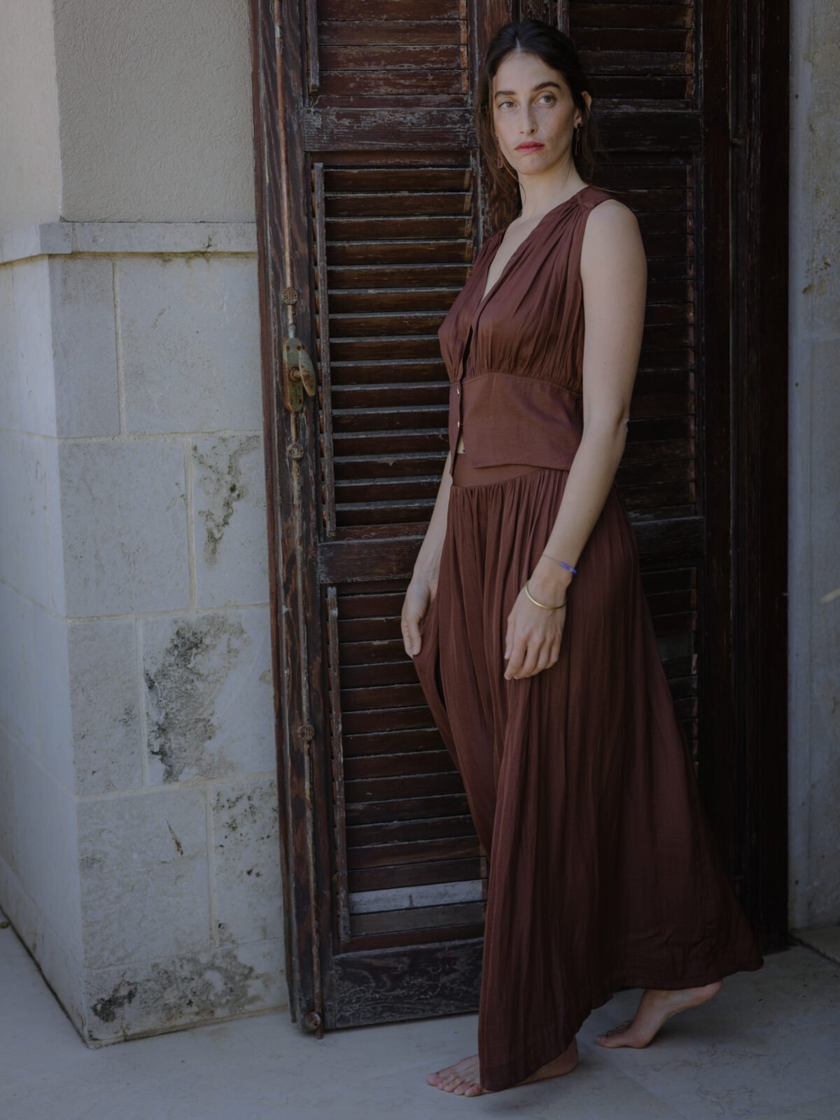 HADAS DRESS BROWN